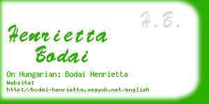 henrietta bodai business card